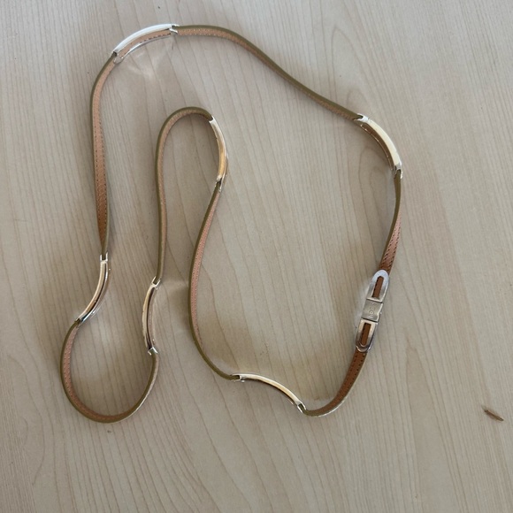 Tod's Accessories - TOD’S Leather and Silver Skinny Belt